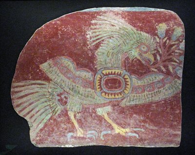 Mural fragment of an allegorical quetzal, Early Classic period, 200–600 ADdani af Unbekannt