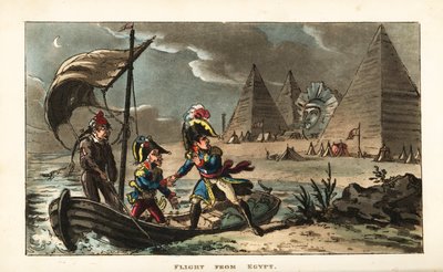 Napoleon Bonaparte forlader den revolutionære hær i Egypten af Unbekannter Künstler
