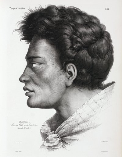 Natai, maorihøvding fra Bream Bay, New Zealand af Unbekannt