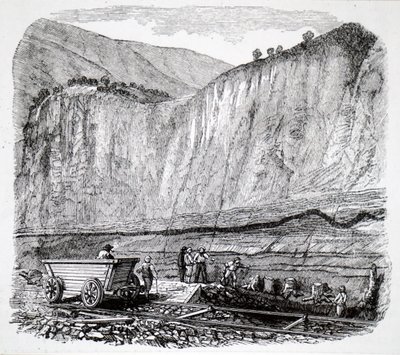 Navvies arbejder på Liverpool-Manchester Railway. af Unbekannt