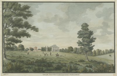 Needwood - Brickley Lodge: vandfarvemaleri, nd [1786] af Unbekannt