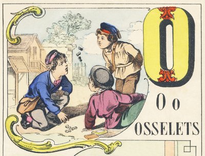O: ossicles - Spilalfabet, ca. 1890 (illustration) af Unbekannt