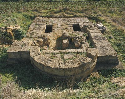 Gamle ruiner af en basilika, Valley Of The Temples, Agrigento, Sicilien, Italien af Benjamin Baud