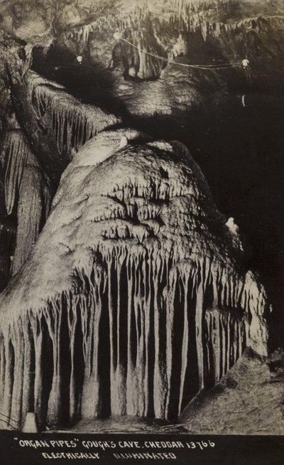 Orgelpiber, Goughs Cave, Cheddar (s/h-billede) af Unbekannt