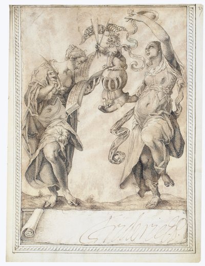 Side fra albummet Amicorum af Philipp Hainhofer, 1596-1633 af Unbekannt