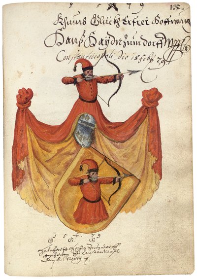 Seite aus dem Album Amicorum von Salomon Schweigger von Sulz, 1576-1608 von Unbekannt