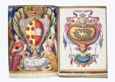 Sider fra albummet Amicorum af Philipp Hainhofer, 1596-1633 af Unbekannt