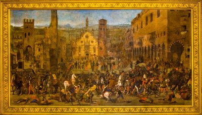 Maleri af Mantua, der glorificerer Gonzaga-familiens sejrrige kampe af Unbekannter Künstler