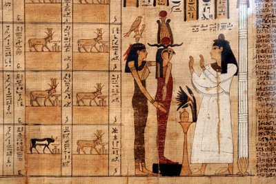 Papyrus fra en dødebog, Egyptisk Museum, Torino af Unbekannt