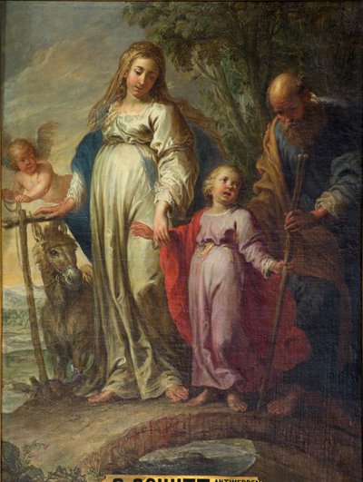 Sognekirke (Parochekerk Onze-Lieve-Vrouw). Indre. Epitafium. Det centrale maleri. "Den hellige familie". af Unbekannter Künstler