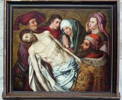 Sognekirke (Parochekerk Onze-Lieve-Vrouw). Indre. Maleri. af Unbekannter Künstler