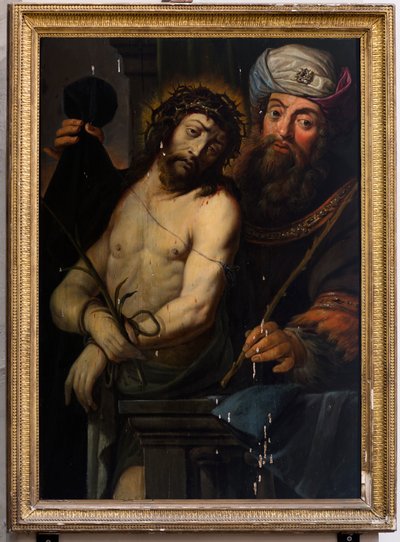 Sognekirke (Parochekerk Onze-Lieve-Vrouw). Indre. Maleri. af Unbekannter Künstler