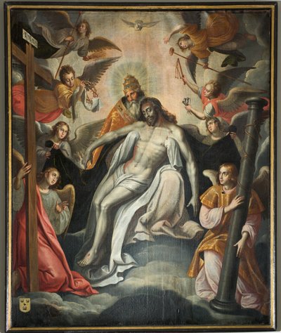 Sognekirke (Saint Salvator Parish Church). Indre. Maleri. af Unbekannter Künstler
