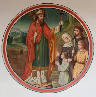 Sognekirke (Sint-Denijs-Boekel, sognekirke Sint-Denijs). Sydgang. Et vægmaleri. af Unbekannter Künstler