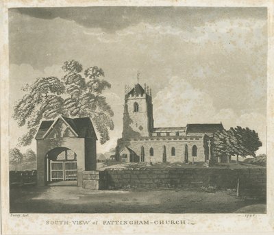 Pattingham Church: akvatintegravering, 1796 af Unbekannt
