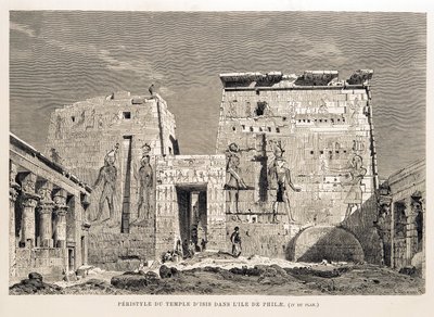 Peristyle af Isis-templet på øen Philae, Egypten Illustration fra Atlas of Egypt af Unbekannt