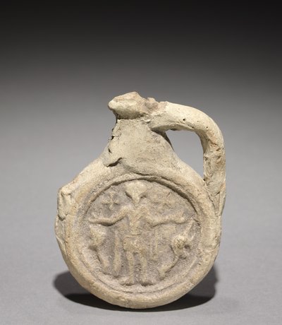 Pilgrimskolbe med Saint Menas, 500-700 af Unbekannt