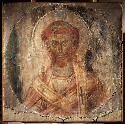 Pave Anacletus (eller Cletus) (fresko, 5. århundrede) af Unbekannter Künstler