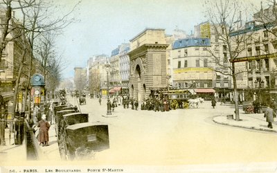 Porte Saint Martin, Paris, ca. 1900. af Unbekannter Künstler