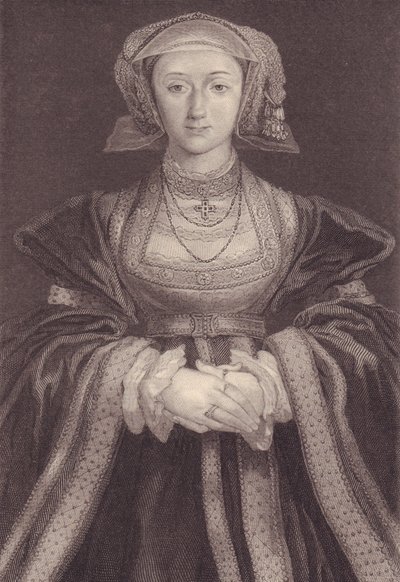 Portræt af Anne af Cleves (1515-1557), dronning af England, gravering af William M. Timlin