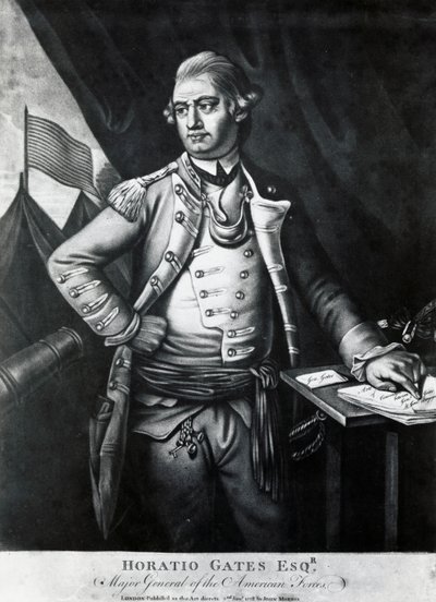Portræt af Horatio Gates (gravering) af Unbekannt