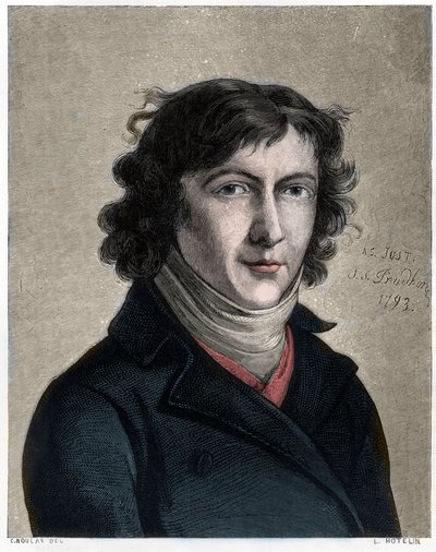 Portrait of Louis de Saint Justdani af Unbekannt