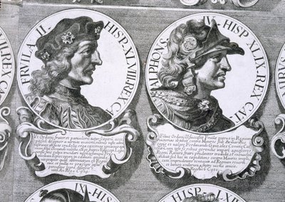 Portrætter af Fruela II og Alfonso IV af Unbekannt