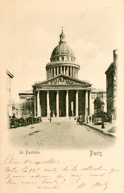 Postkort/Pantheon/Paris/Seine/Ile de France/Frankrig af William M. Timlin