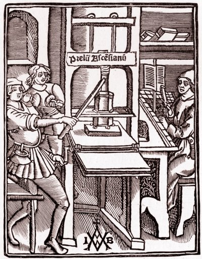 Trykpresse 1511 (gravering) af Unbekannter Künstler