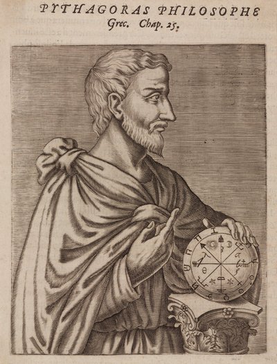Pythagoras, græsk filosof og matematiker, 6. århundrede f.Kr af Unbekannt