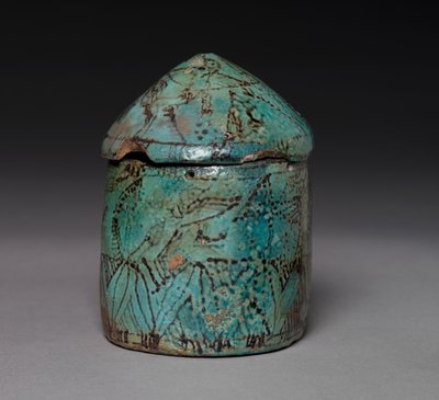 Pyxis med låg, fra det sene mellemrige til det tidlige nye kongerige, ca. 1901-1525 f.Kr. af Unbekannt