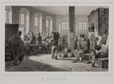 Råmaterialebehandling, metallurgibearbejdning metalmalm, Tyskland, c 1851 af Unbekannt
