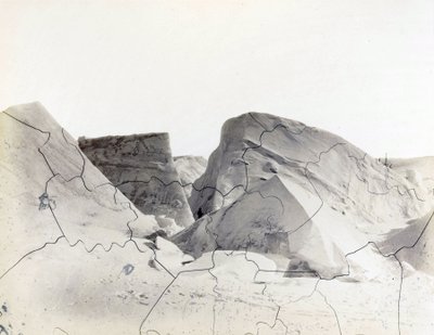 Nyligt dannede Floe-Bergs, der viser den gamle vandlinje, under kaptajn George Nares