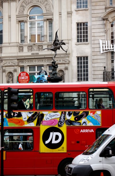 Red London Bus, Piccadilly (foto) af Unbekannt