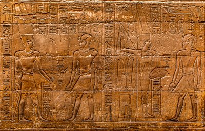Relief, Luxor Temple, Theben, Egypten, Afrika (foto) af Unbekannter Künstler
