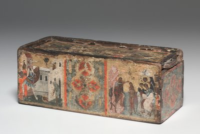 Relikvieæske med scener fra Johannes Døberens liv, 1300-tallet af Unbekannt