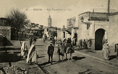 Rue Rouamzine i Meknes, Marokko af Unbekannter Künstler