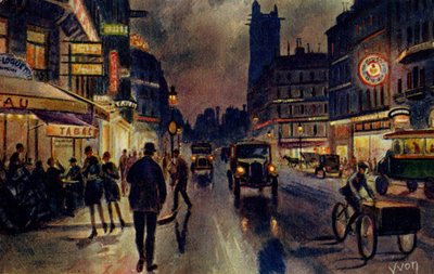Rue de Rivoli, Paris, ca. 1933 (postkort) af Unbekannter Künstler
