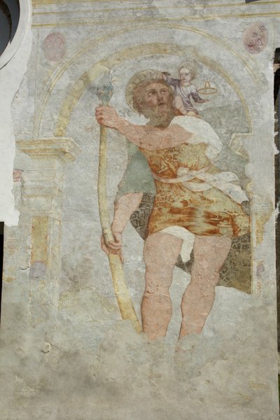 Sankt Stefano a Gleris kirke, Sankt Cristoforo fresco, San Vito al Tagliamento, Friuli Italien (foto) af Benjamin Baud