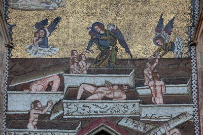 Sankt Vitus-katedralen ; Mosaikker af den sidste dom ; Prag Tjekkiet af Unbekannt