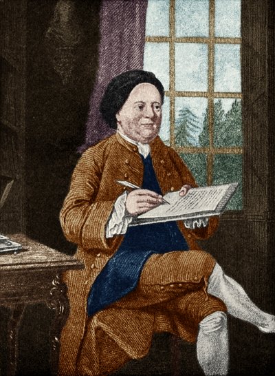 Samuel Richardson, portræt. Engelsk forfatter 19. august 1689 - 4. juli 1761. af Mason Chamberlin af Unbekannt