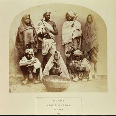 Saonras, en aboriginal stamme fra Saugor, det centrale Indien, nr. 355 fra 