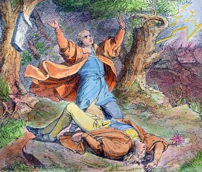 Scene fra den protestantiske reformator Martin Luthers liv af Unbekannter Künstler