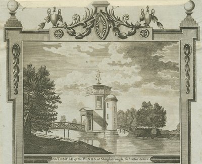 Shugborough - Vindenes tempel: gravering, nd [c 1770] af Unbekannt