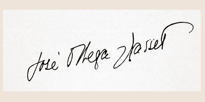 Signatur af José Ortega y Gasset (pen og blæk på papir) af Unbekannt