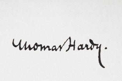 Underskrift af forfatter Thomas Hardy, fra King Albert