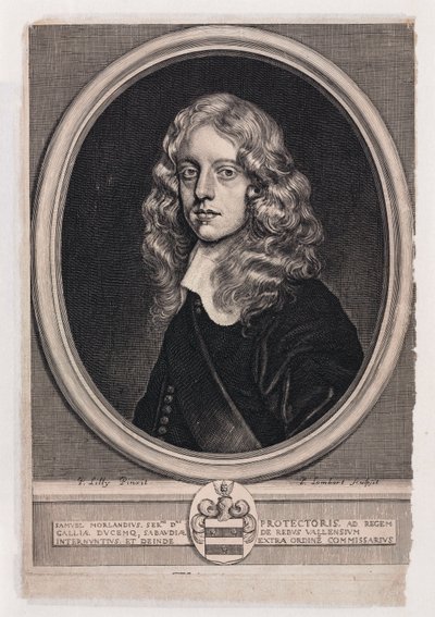 Sir Samuel Morland, engelsk diplomat, matematiker og opfinder, c 1660 af Unbekannt