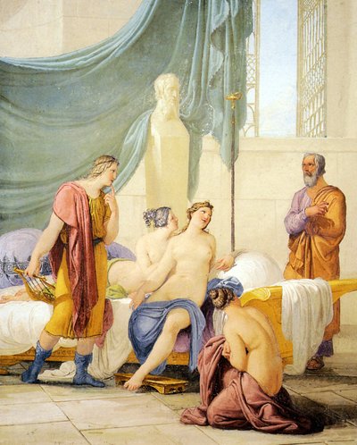 Sokrates underviser unge Alcibiades af Unbekannt