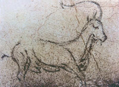 Spansk barnepige-ged, palæolitisk periode, ca. 40000-12000 f.Kr. (klippemaleri) af Unbekannter Künstler