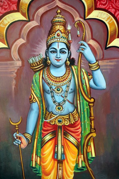 Sri Vadapathira Kaliamman hinduistiske tempel. Avatar af Vishnu. Lord Rama 7. inkarnation. Singapore af Unbekannt